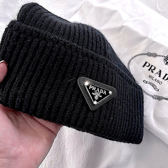 Authentic PRADA Unisex Wool and Cashmere Beanie. - Picture 1 of 14